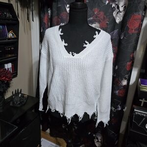 Chic White Knit Sweater